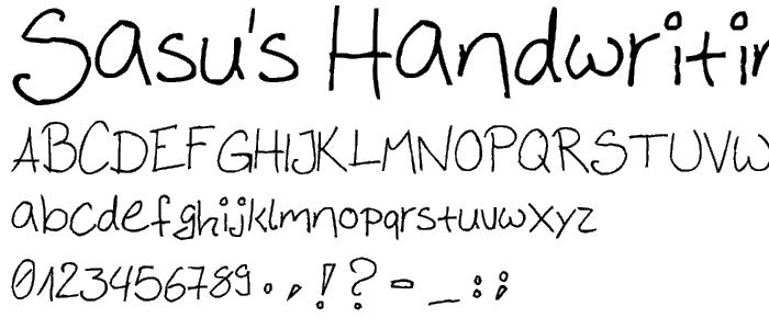 Sasu_s Handwriting font